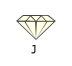 Diamant de couleur J