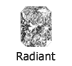 Diamant forme Radiant